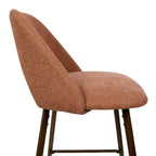 Tabouret de bar moderne rembourré pied noyer