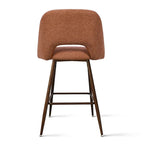 Tabouret de bar moderne rembourré pied noyer