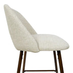 Tabouret de bar moderne rembourré pied noyer
