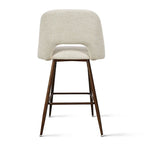 Tabouret de bar moderne rembourré pied noyer