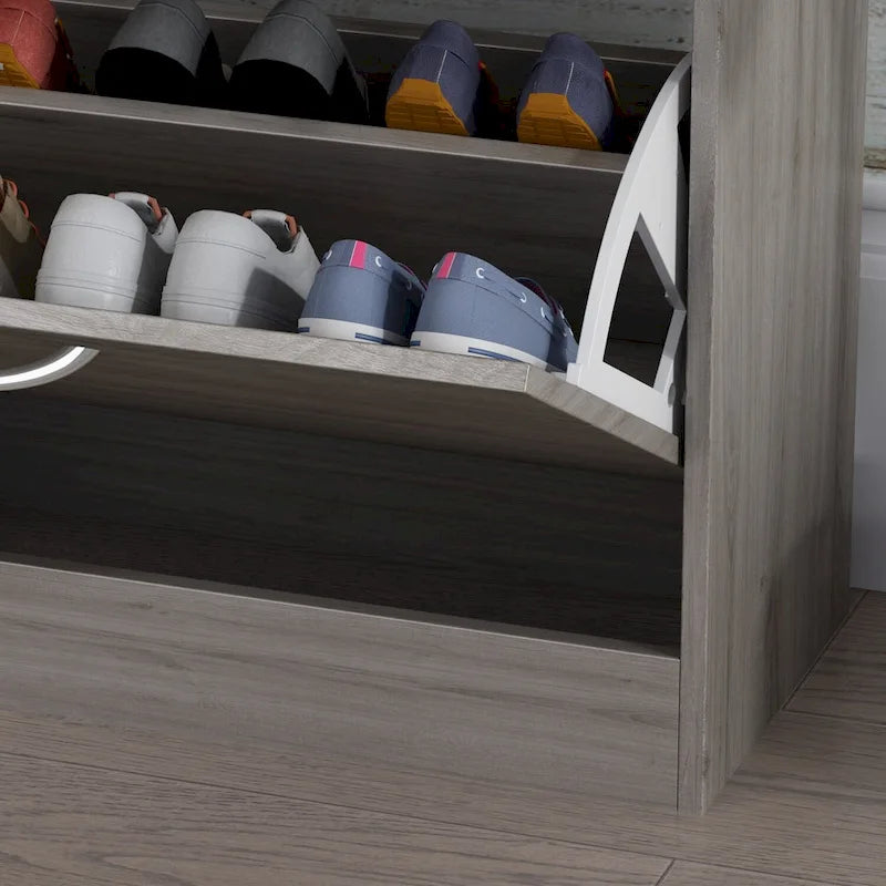 Meuble de rangement à chaussures à 2 niveaux pour entrée