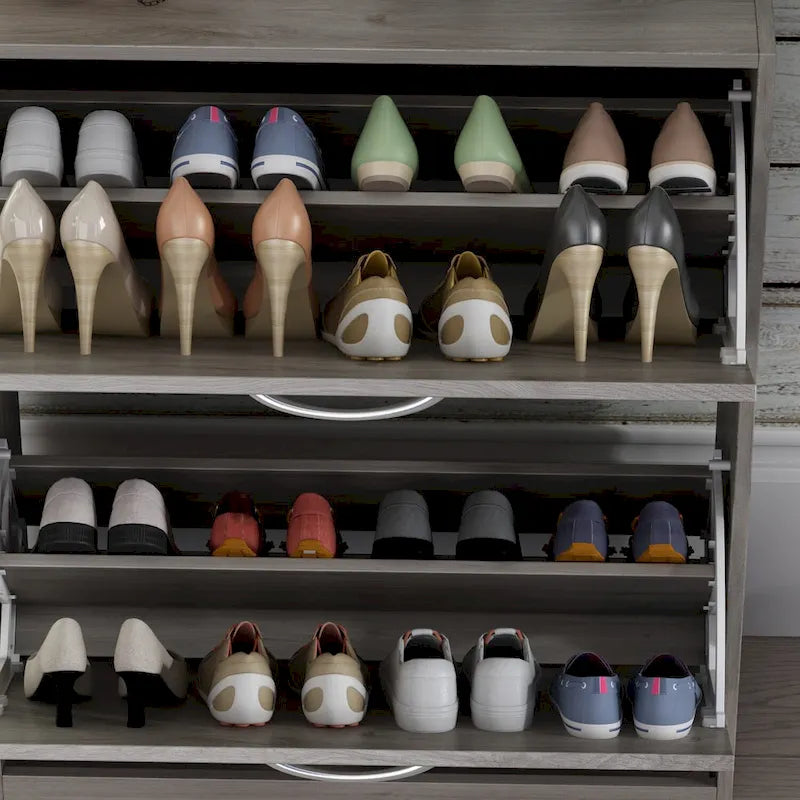 Meuble de rangement à chaussures à 2 niveaux pour entrée