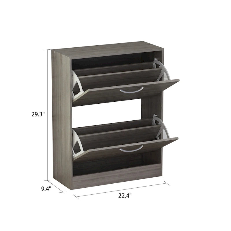 Meuble de rangement à chaussures à 2 niveaux pour entrée