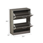 Meuble de rangement à chaussures à 2 niveaux pour entrée