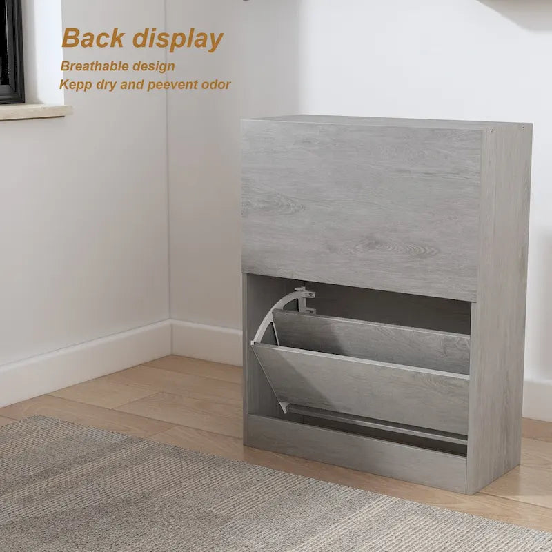Meuble de rangement à chaussures à 2 niveaux pour entrée
