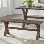 Banc en bois massif Mandeville Live Edge