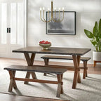 Banc en bois massif Mandeville Live Edge