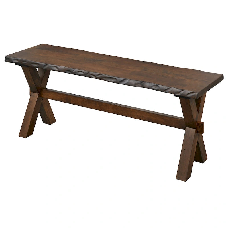 Banc en bois massif Mandeville Live Edge