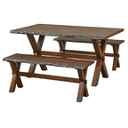 Banc en bois massif Mandeville Live Edge