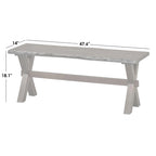 Banc en bois massif Mandeville Live Edge