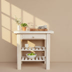 The Gray Barn Heavenly Winds Unfinished Solid Parawood Kitchen Island