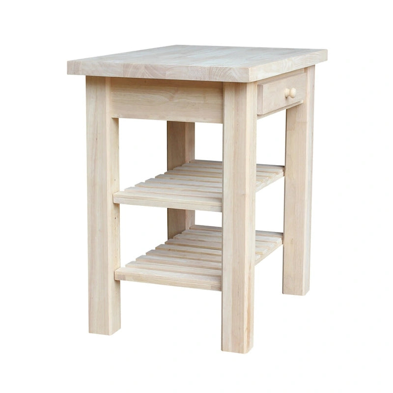 Îlot de cuisine en parawood massif inachevé Heavenly Winds