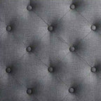Pouffe carré capitonné Abigal Charcoal