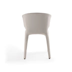 Chaise de salle à manger Conrad en similicuir crème