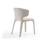 Chaise de salle à manger Conrad en similicuir crème
