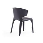 Chaise de salle à manger Conrad en similicuir crème