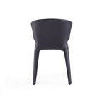 Chaise de salle à manger Conrad en similicuir crème