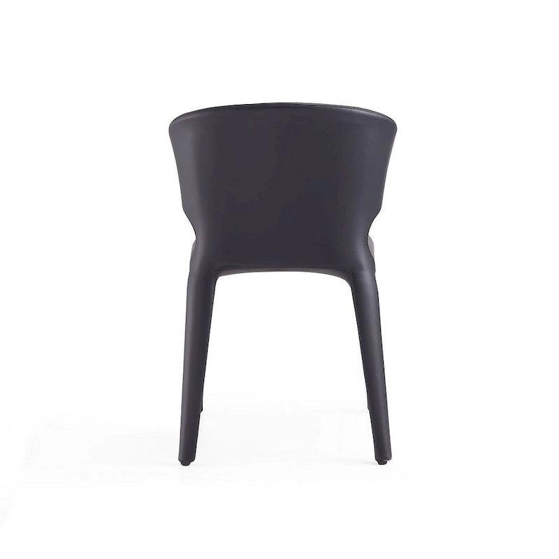 Chaise de salle à manger Conrad en similicuir crème