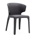 Chaise de salle à manger Conrad en similicuir crème