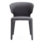 Chaise de salle à manger Conrad en similicuir crème