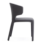 Chaise de salle à manger Conrad en similicuir crème