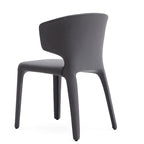 Chaise de salle à manger Conrad en similicuir crème