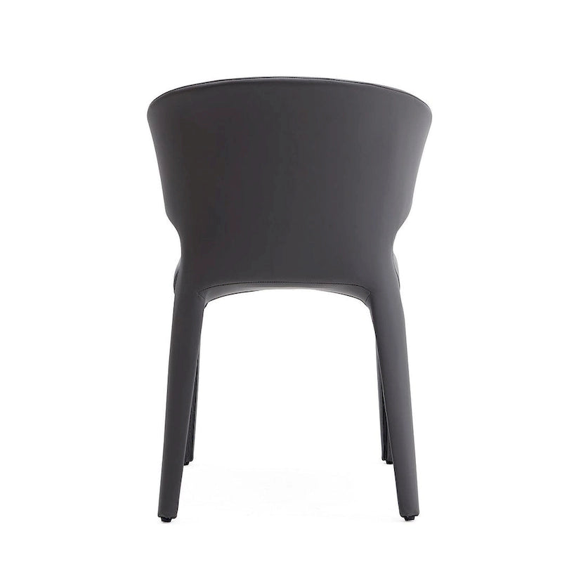 Chaise de salle à manger Conrad en similicuir crème
