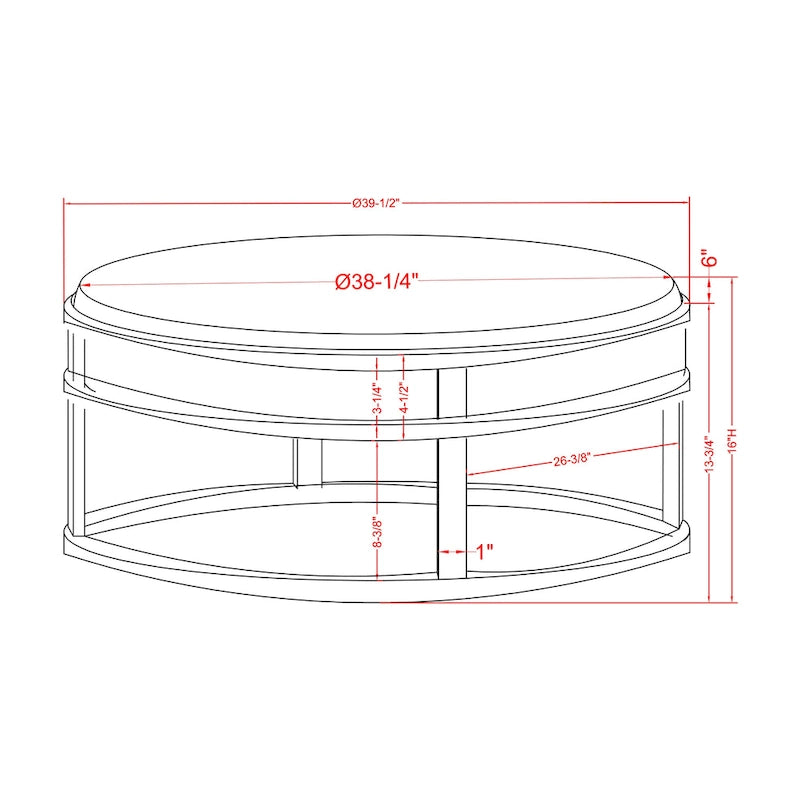 Chista Contemporary Round Fabric Ottoman with Cushion