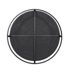 Pouf rond contemporain en tissu Chista avec coussin