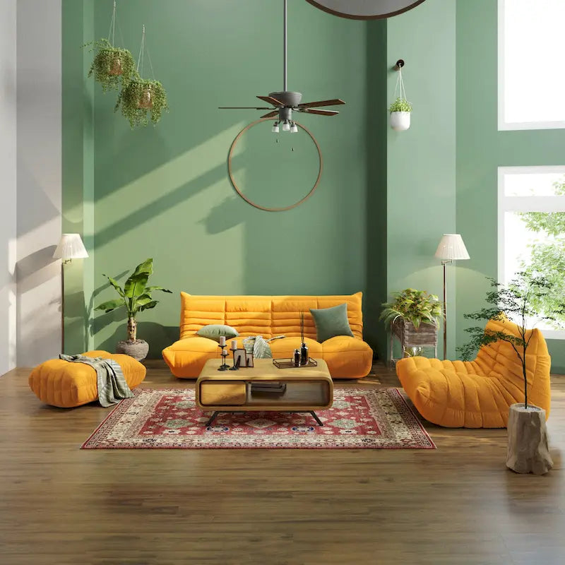 Canapé de sol souple, pouf paresseux pour salon