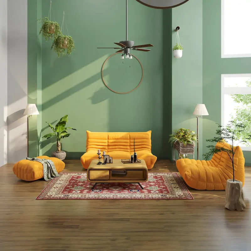 Canapé de sol souple, pouf paresseux pour salon