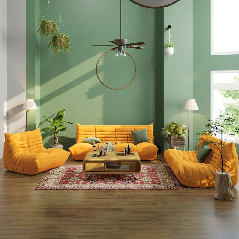 Canapé de sol souple, pouf paresseux pour salon