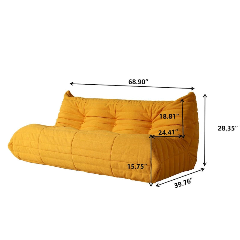 Canapé de sol souple, pouf paresseux pour salon