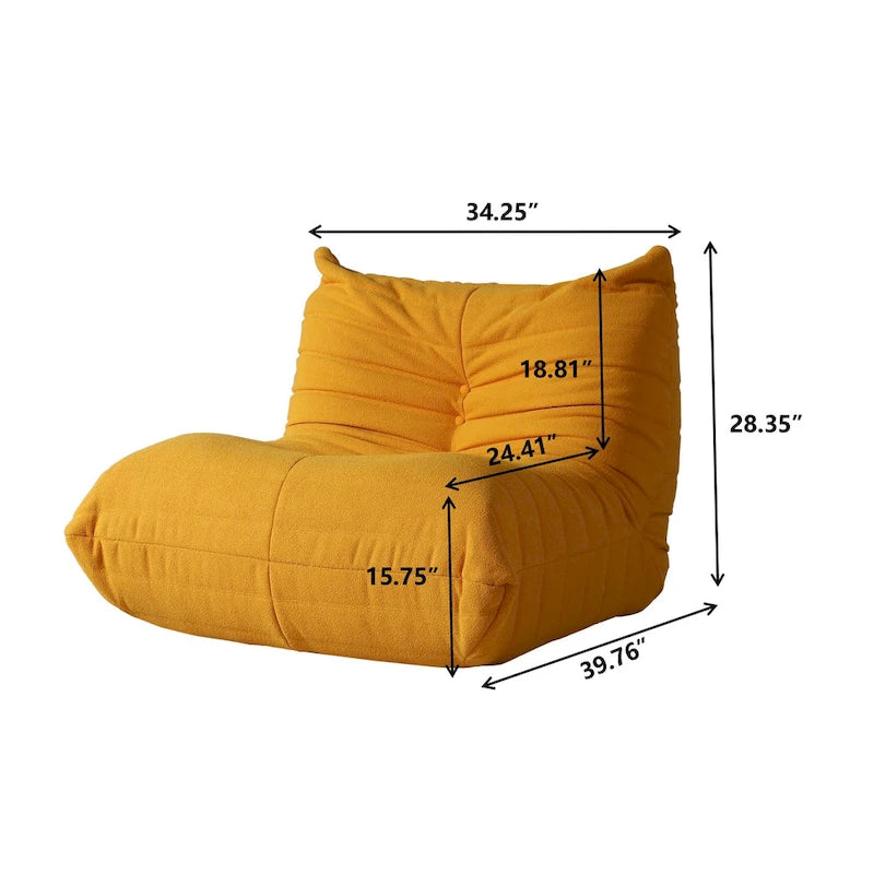 Canapé de sol souple, pouf paresseux pour salon