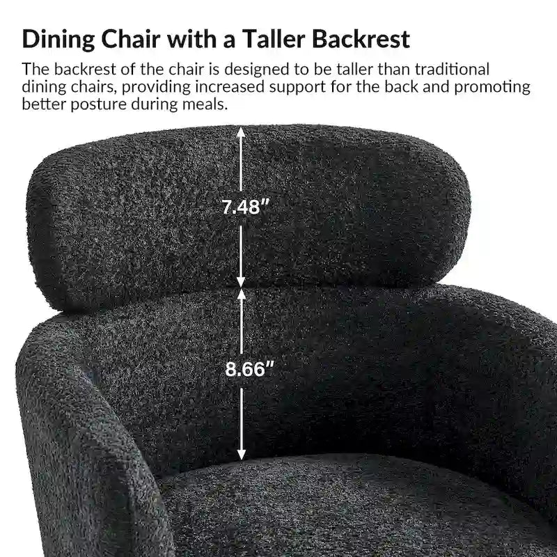Chaise de salle à manger Amos Modern Boucle avec pieds réglables