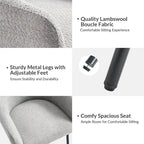 Chaise de salle à manger Amos Modern Boucle avec pieds réglables