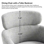 Chaise de salle à manger Amos Modern Boucle avec pieds réglables