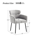 Chaise de salle à manger Amos Modern Boucle avec pieds réglables