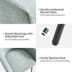 Chaise de salle à manger Amos Modern Boucle avec pieds réglables