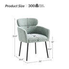 Chaise de salle à manger Amos Modern Boucle avec pieds réglables