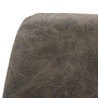 Chaise de salle à manger Markley en cuir avec pieds en métal doré Chaise d'appoint moderne