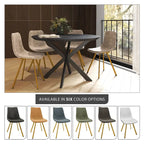 Chaise de salle à manger Markley en cuir avec pieds en métal doré Chaise d'appoint moderne