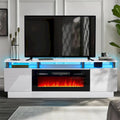 Meuble TV 70 po avec foyer électrique 36 po