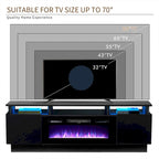 Meuble TV 70 po avec foyer électrique 36 po