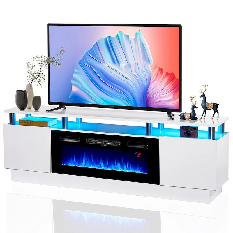 Meuble TV 70 po avec foyer électrique 36 po