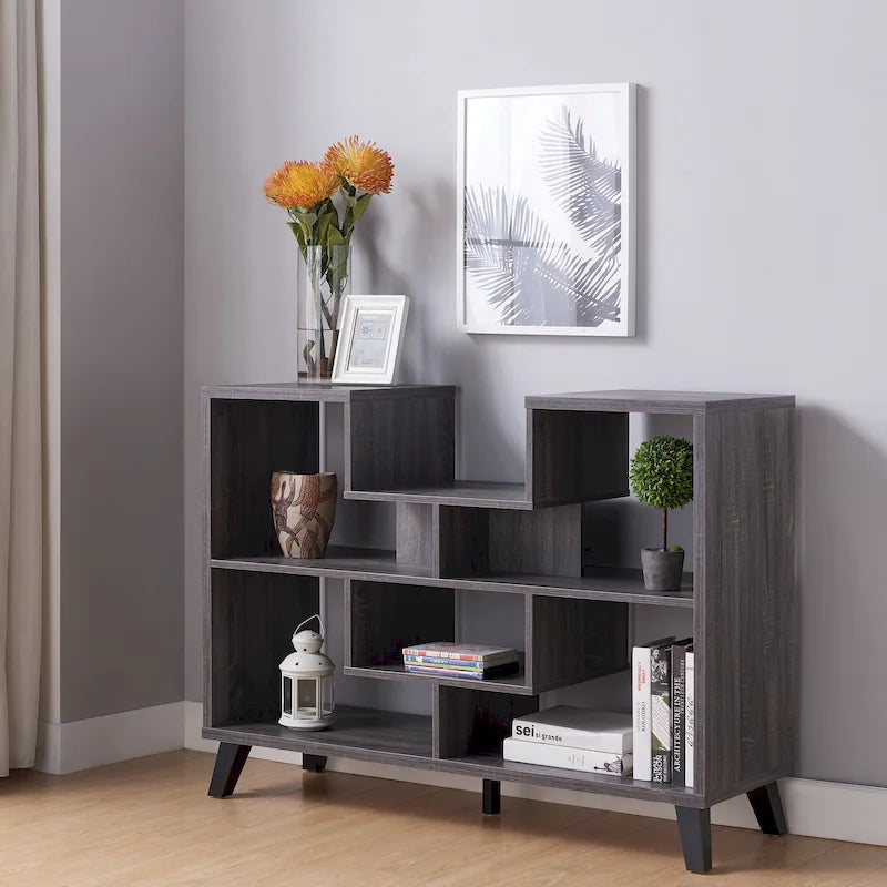 Console de rangement Austy Modern à 6 étagères, 47 po