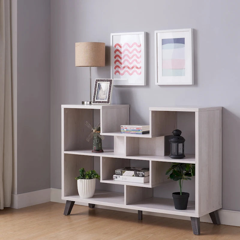 Console de rangement Austy Modern à 6 étagères, 47 po