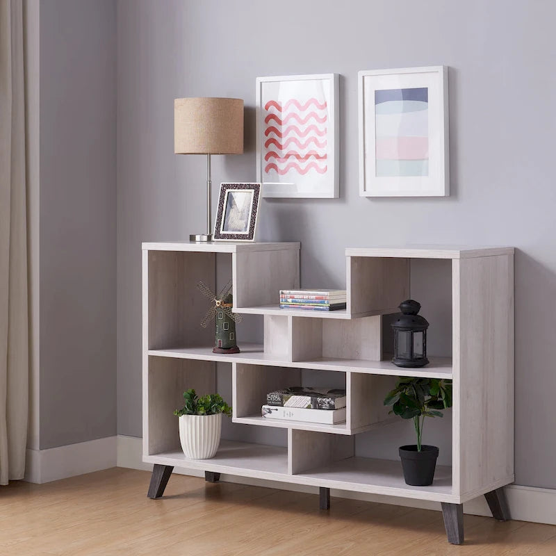 Console de rangement Austy Modern à 6 étagères, 47 po