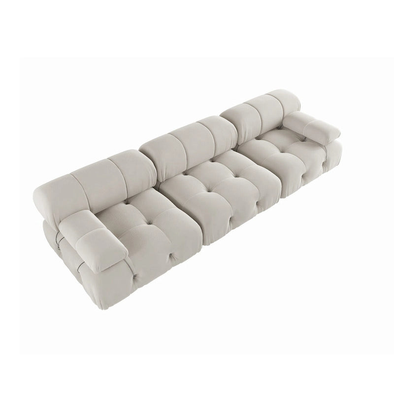 Canapé d'angle moderne en tissu velours