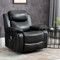Fauteuil inclinable de massage en cuir PU, fauteuil à bascule pivotant avec télécommande